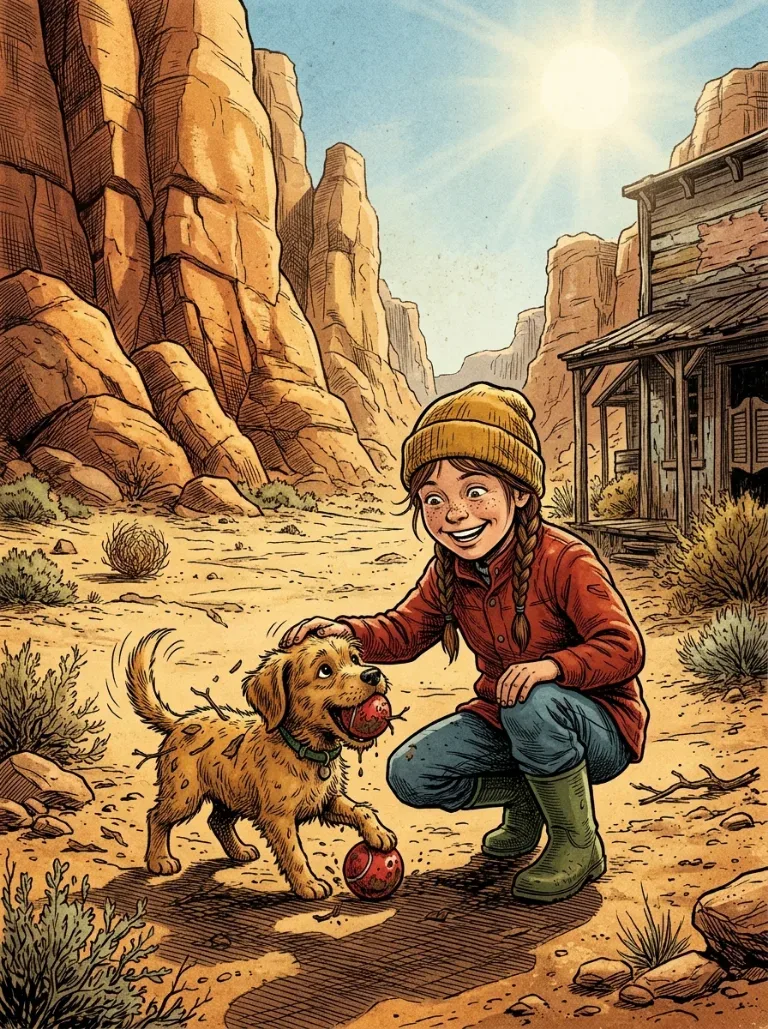 Forsiden til eksempelserien «Mia og Bamse» i stilen Western